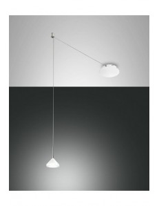 FABAS LUCE: Isabella sospensione led 8w dimmerabile con decentramento metallo e metacrilato in
