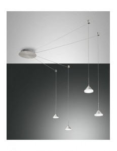 FABAS LUCE: Isabella sospensione led 32w dimmerabile alluminio con decentramento in offerta
