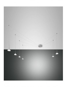 Isabella sospensione led 48w dimmerabile alluminio con decentramento 2