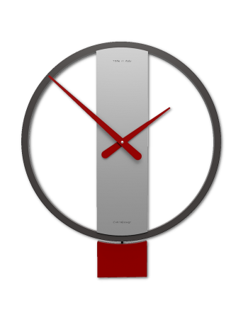 CALLEADESIGN: Kurt orologio a pendolo design moderno legno color rosso in offerta