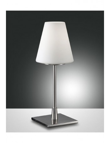 FABAS LUCE: Lucy Big Lumetto Ø14 nickel e diffusore in vetro in offerta
