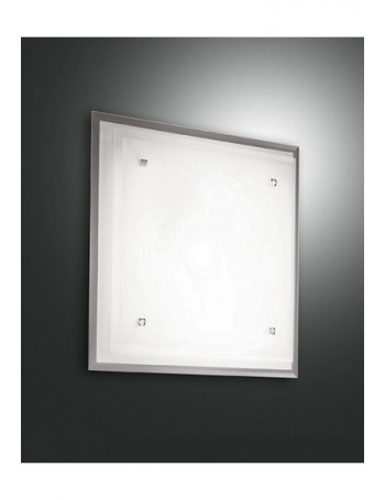 FABAS LUCE: Maggie Plafoniera quadrata 30x30 vetro bianco E27 in offerta