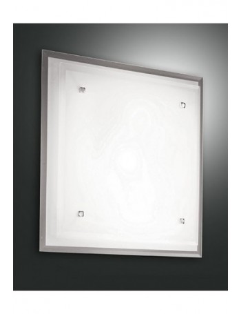 FABAS LUCE: MaggiePlafoniera quadrata 46x46 3 luci e27 vetro in offerta