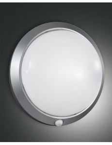 FABAS LUCE: Armilla plafoniera in policarbonato Ø30 sensore presenza argento in offerta