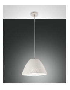 FABAS LUCE: Casale sospensione cucina metallo e ceramica ø30 bianco in offerta
