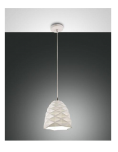 FABAS LUCE: Duchessa sospensione ceramica ø 20 bianco in offerta
