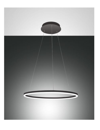 FABAS LUCE: Giotto sospensione LED anello dimmerabile nero 36w in offerta