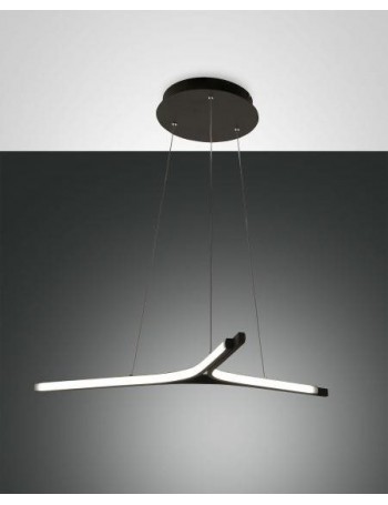 FABAS LUCE: Lira Sospensione led 44 watt alluminio nero dimmerabile in offerta