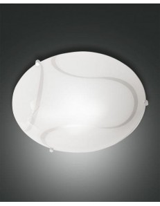 FABAS LUCE: Magma plafoniera Ø40 vetro bianco rotonda in offerta