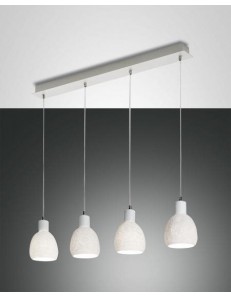 Marina Sospensione 4 luci ceramica bianco Ø15 2