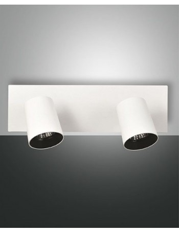 FABAS LUCE: Modo Spot metallo bianco 2 luci diffusore cilindro in offerta