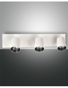 FABAS LUCE: Modo Spot metallo bianco 3 luci diffusore cilindro in offerta