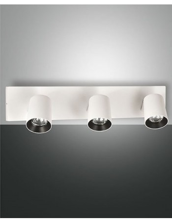 FABAS LUCE: Modo Spot metallo bianco 3 luci diffusore cilindro in offerta