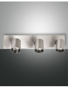 FABAS LUCE: Modo Spot alluminio spazzolato 3 luci diffusore cilindro in offerta
