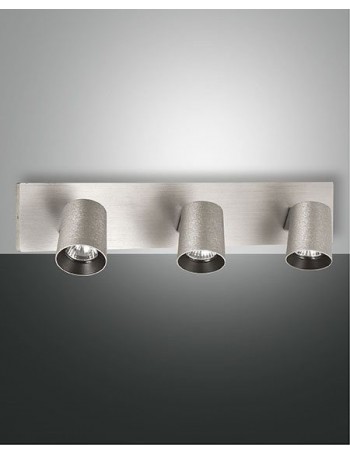 FABAS LUCE: Modo Spot alluminio spazzolato 3 luci diffusore cilindro in offerta