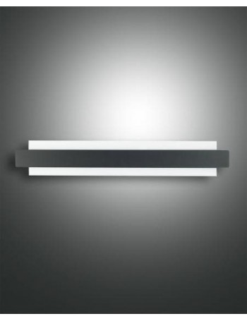 FABAS LUCE: Regolo applique rettangolare vetro con metallo nero led 21 watt in offerta