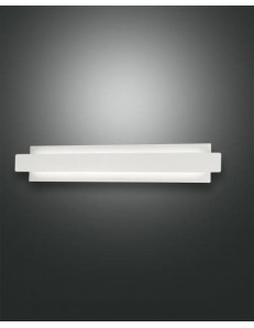 Regolo applique rettangolare vetro con metallo bianco led 21 watt 2