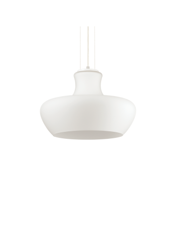 IDEAL LUX: Aladino SP1 Ø45 sospensione vetro bianco soggiorno in offerta