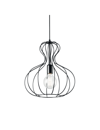 IDEAL LUX: Ampolla-1 sp1 lampadario contemporaneo metallo decorato nero in offerta