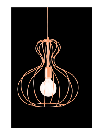 IDEAL LUX: Ampolla-1 sp1 lampadario contemporaneo metallo decorato rame in offerta