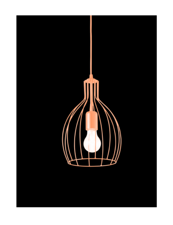IDEAL LUX: Ampolla-2 sp1 lampadario contemporaneo metallo decorato rame in offerta