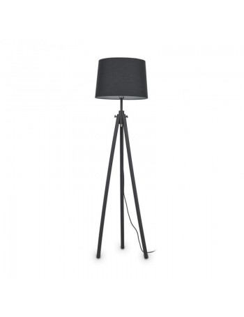 IDEAL LUX: York pt1 nero piantana con treppiede in legno in offerta