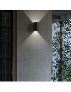 IDEAL LUX: Apollo ap2 applique nero led 6w da esterno biemissione IP44 in offerta