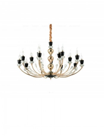 IDEAL LUX: Vanity SP15 Lampadario 15 luci oro e nero in offerta