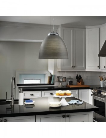 IDEAL LUX: Tolomeo sp1 sospensione moderna in vetro grigio cupola cucina in offerta