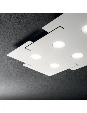 IDEAL LUX: Totem pl6 plafoniera 6 luci led gx53 bianco in offerta