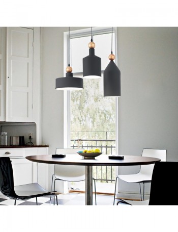 IDEAL LUX: Triade-3 sospensione in metallo grigio rotonda ø15 cm in offerta