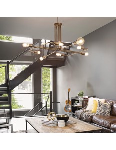 IDEAL LUX: Triumph sp8 lampadario 8 luci stile rustico ottone in offerta