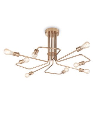 IDEAL LUX: Triumph pl8 plafoniera lampadario stile rustico ottone in offerta