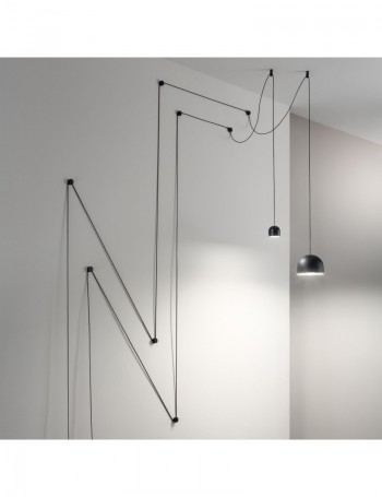 IDEAL LUX: Tall sp1 sospensione led con decentramento small nero in offerta