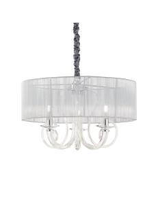IDEAL LUX: Swan sp3 lampadario contemporaneo 3 luci argento in offerta