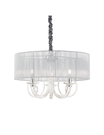 IDEAL LUX: Swan sp3 lampadario contemporaneo 3 luci argento in offerta