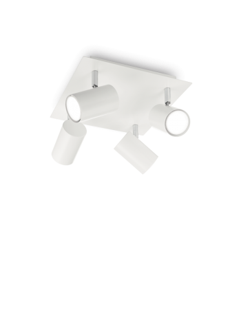 IDEAL LUX: Spot pl4 plafoniera moderna 4 luci bianca in offerta