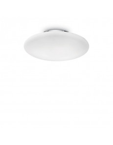 IDEAL LUX: Smarties Plafoniera moderna bianco PL3 Ø50 vetro in offerta