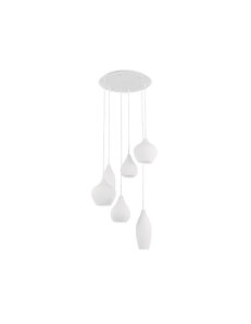 IDEAL LUX: Soft SP6 Sospensione moderna 6 luci vetro bianco in offerta