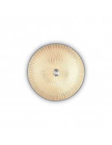 IDEAL LUX: Shell PL3 Plafoniera rotonda Ø40 vetro ambra in offerta