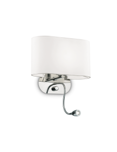 IDEAL LUX: Sheraton AP2 Applique bianco con Led da lettura in offerta