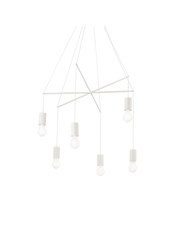 IDEAL LUX: Pop sp6 sospensione lampadario 6 luci in metallo bianco in offerta