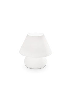 IDEAL LUX: Prato tl1 lumetto in vetro bianco small in offerta
