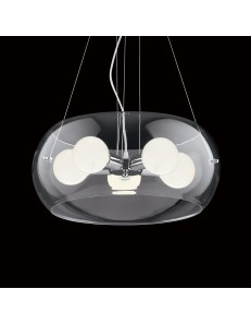IDEAL LUX: Audi-10 sp5 sospensione vetro trasparente rotonda Ø 48,5 in offerta