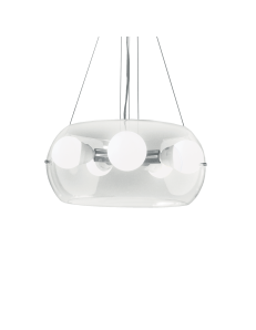 IDEAL LUX: Audi-10 sp5 sospensione vetro trasparente rotonda Ø 48,5 in offerta 2