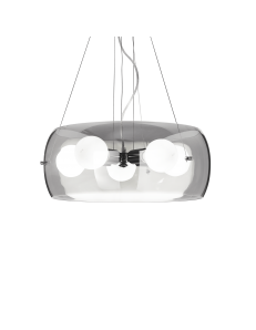 IDEAL LUX: Audi-10 sp5 sospensione vetro fumè rotonda Ø 48,5 in offerta