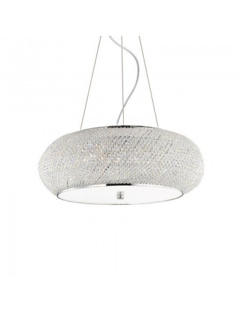 IDEAL LUX: Pasha' sp14 sospensione con perle in cristallo rotonda ø65 cromo in offerta