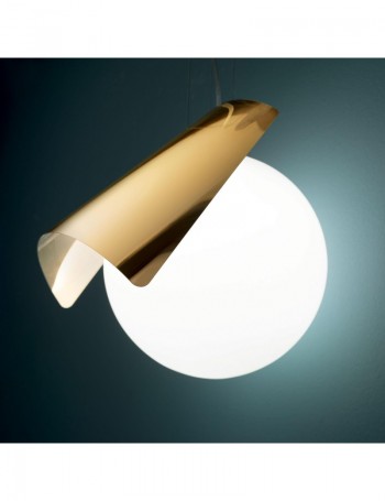 IDEAL LUX: Penombra sp1 sospensione sfera di vetro con vela ottone in offerta