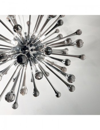 IDEAL LUX: Pauline sp8 sospensione 8 luci in vetro fumè in offerta
