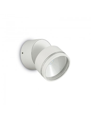 IDEAL LUX: Omega round ap1 faretto led da esterno bianco IP54 in offerta